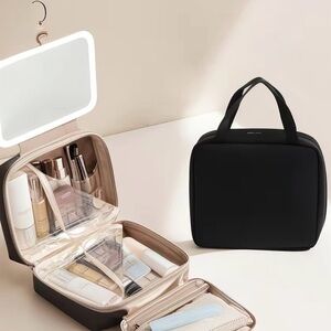 Behaesty Luxury Portable PU Leather Toiletry Travel Bag
